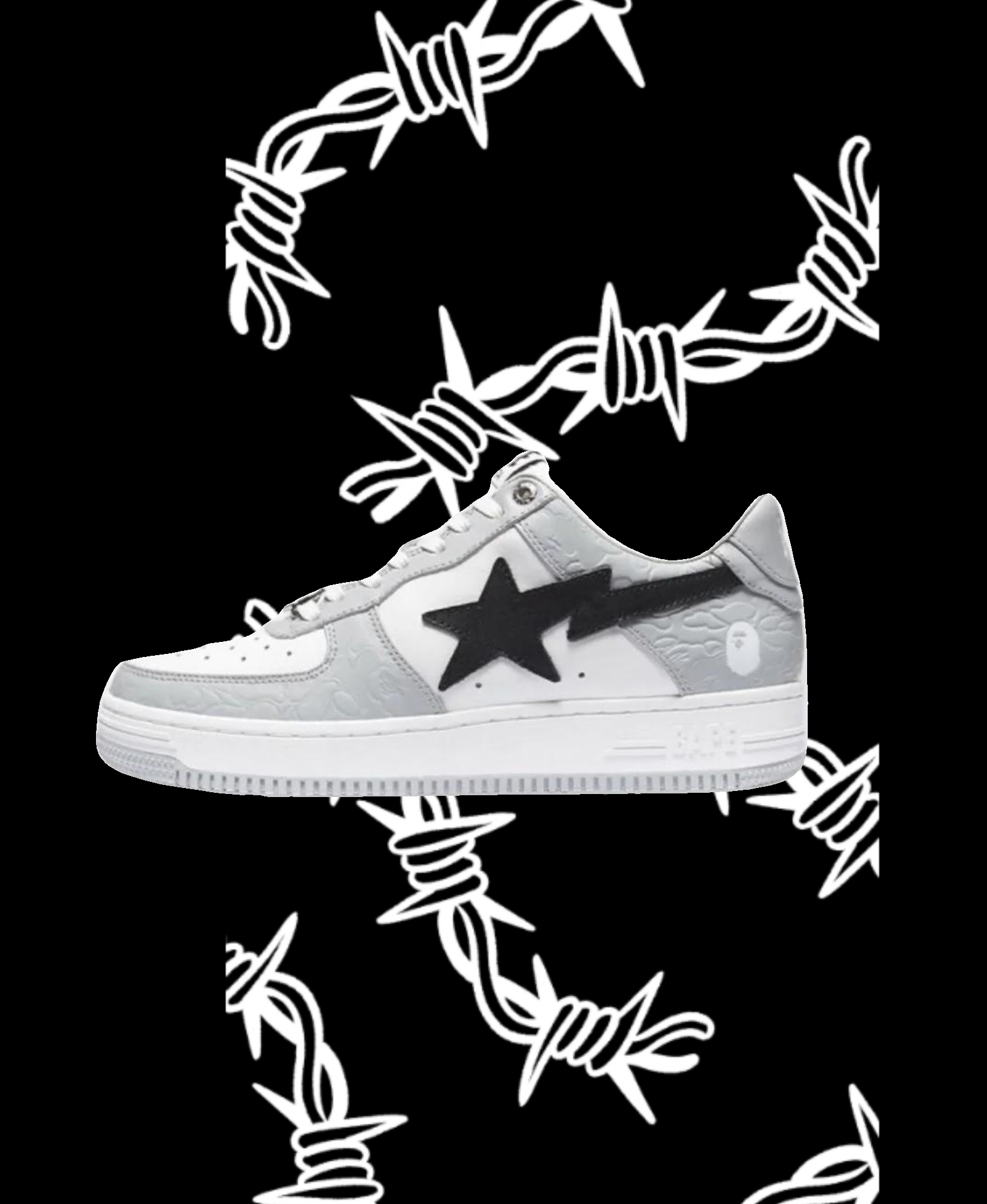 bapestas gray black