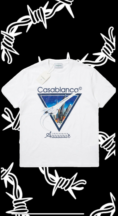 Casablanca Aiiiiir Print Organic Cotton T-shirt