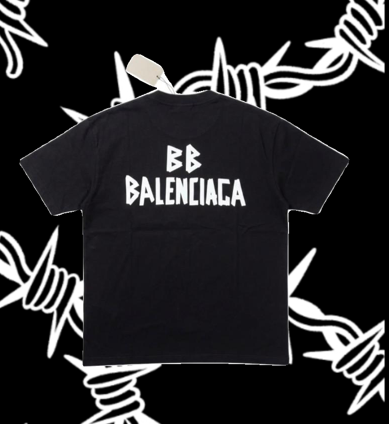 Balenciaga - White Tape Distressed T-Shirt