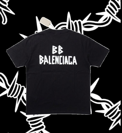 Balenciaga - White Tape Distressed T-Shirt