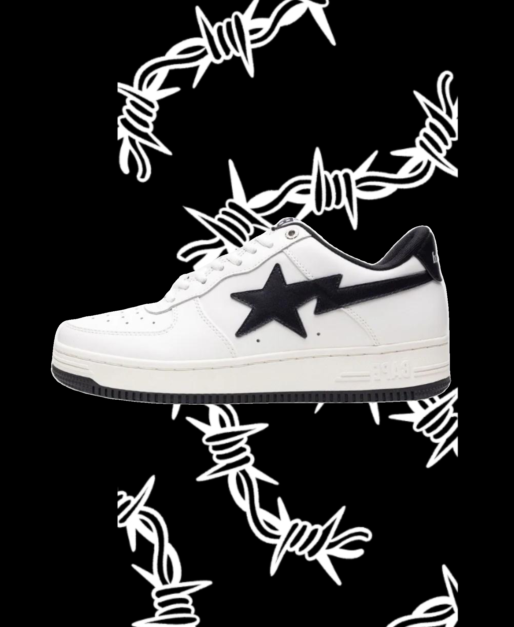 bapesta black white