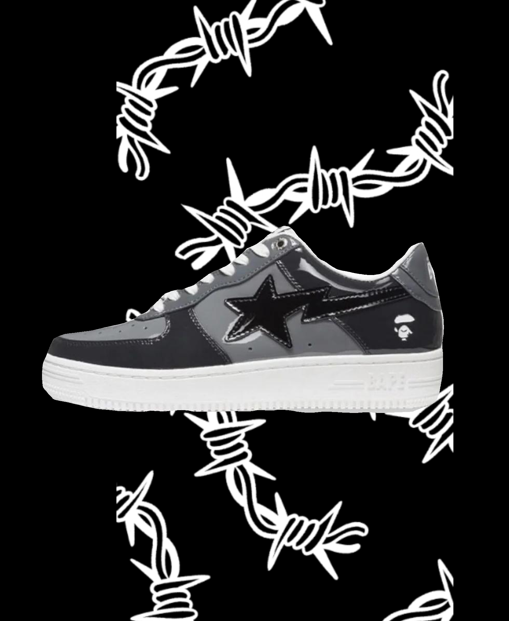 bapestas M1 black gray white