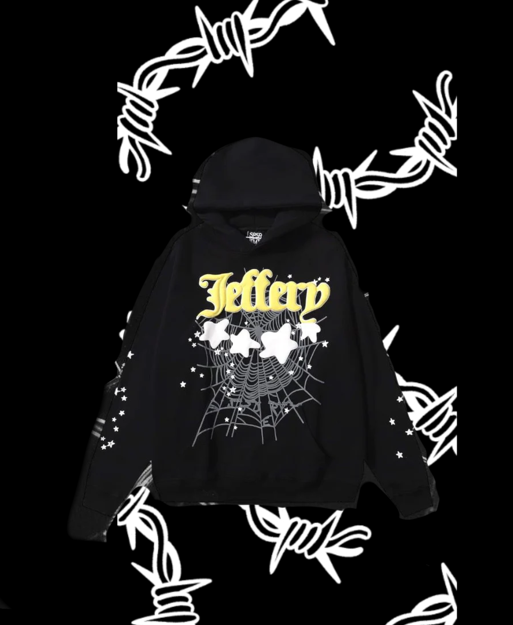 Sp5der Jeffery Hoodie 'Black'
